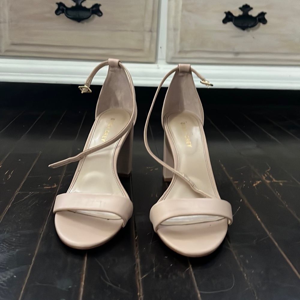 Mary High Chunky Heel-  Birdy Grey Nude Blush